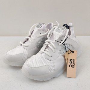 Madden NYC Rhinestone Embellished Casual White Sneakers Size 8.5